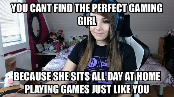 meme about gamer girl