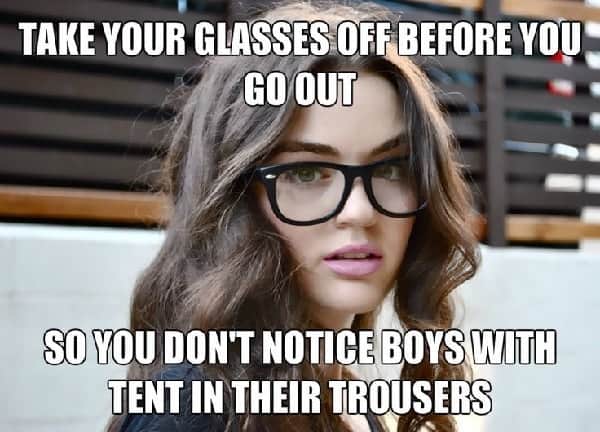 popular memes for girls with glasses