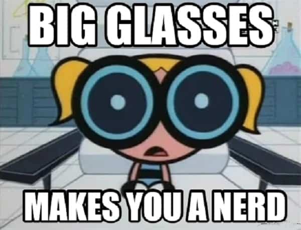 girl with glasses meme