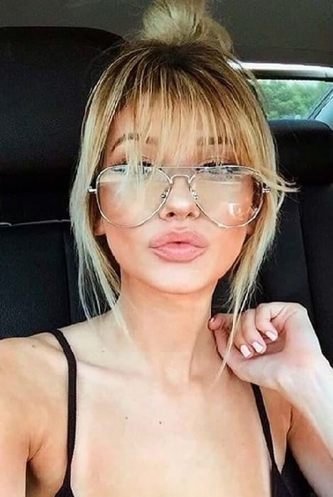 Women's Extra Long Bangs with Glasses