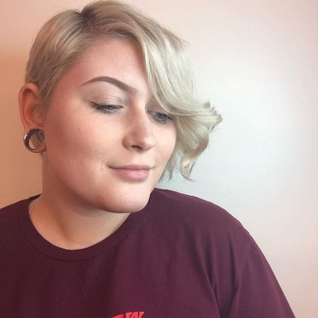short asymmetrical pixie with waves