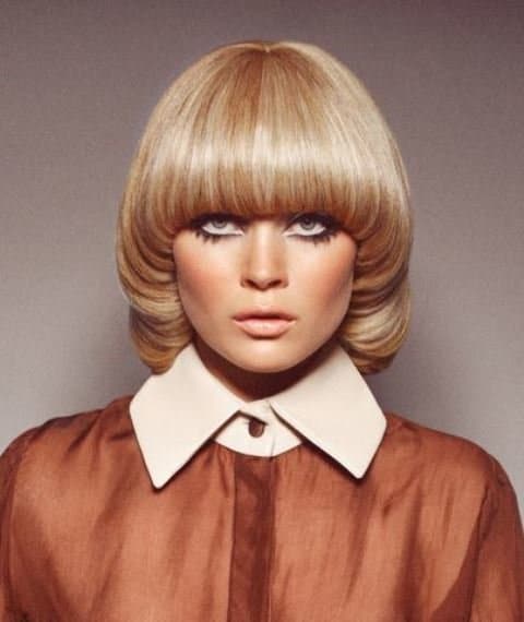 70's mushroom haircut for women