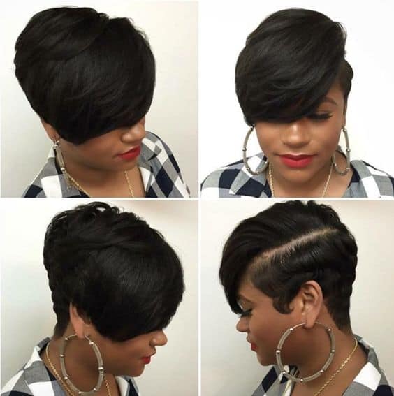 pixie with bangs for black women