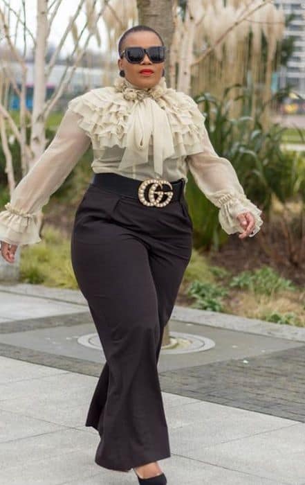 fashionable outfits for plus size women over 50