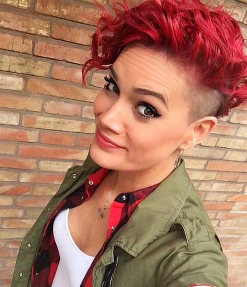 curly short red ombre hair for women