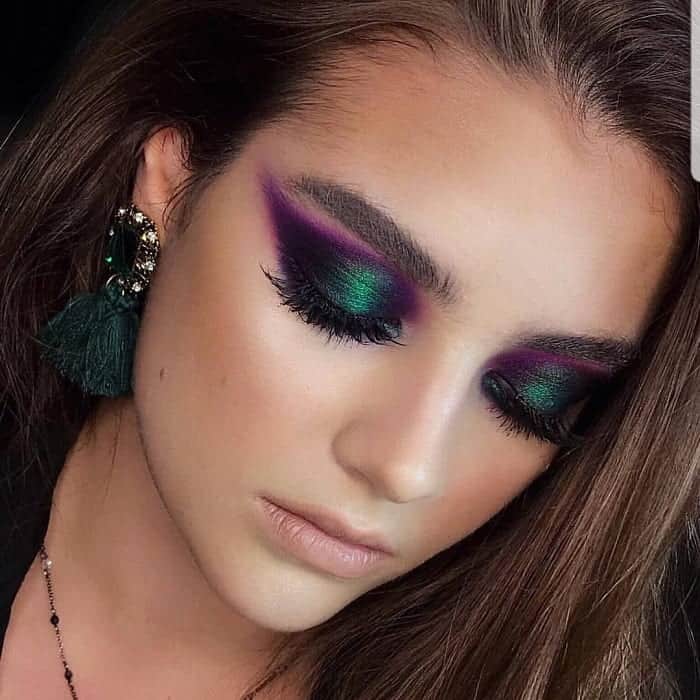 peacock green eye makeup for women
